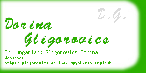 dorina gligorovics business card